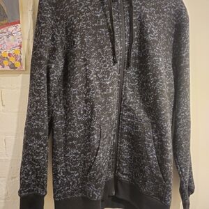 Men's Athletic Works Black and Gray Patterned Sweater